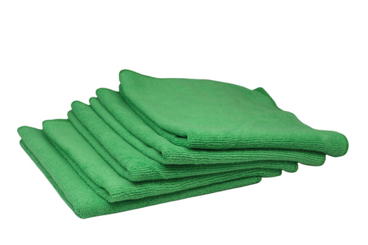 16" X 16" GREEN PROFESSIONAL MICROFIBER TOWEL (5 Pack)