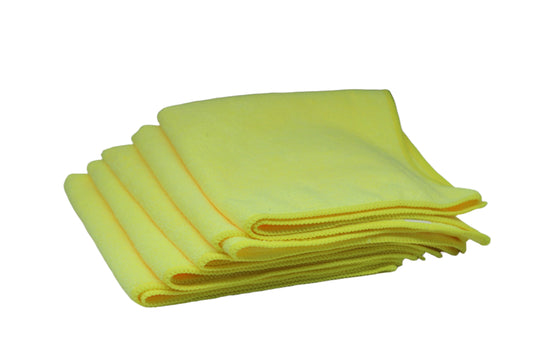 16" X 16" YELLOW PROFESSIONAL MICROFIBER TOWEL (5 Pack)