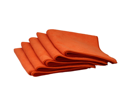 16" X 16" ORANGE PROFESSIONAL MICROFIBER TOWEL (5 Pack)
