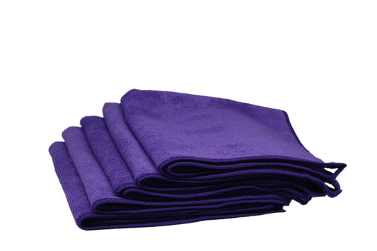16" X 16" PURPLE PROFESSIONAL MICROFIBER TOWEL (5 Pack)
