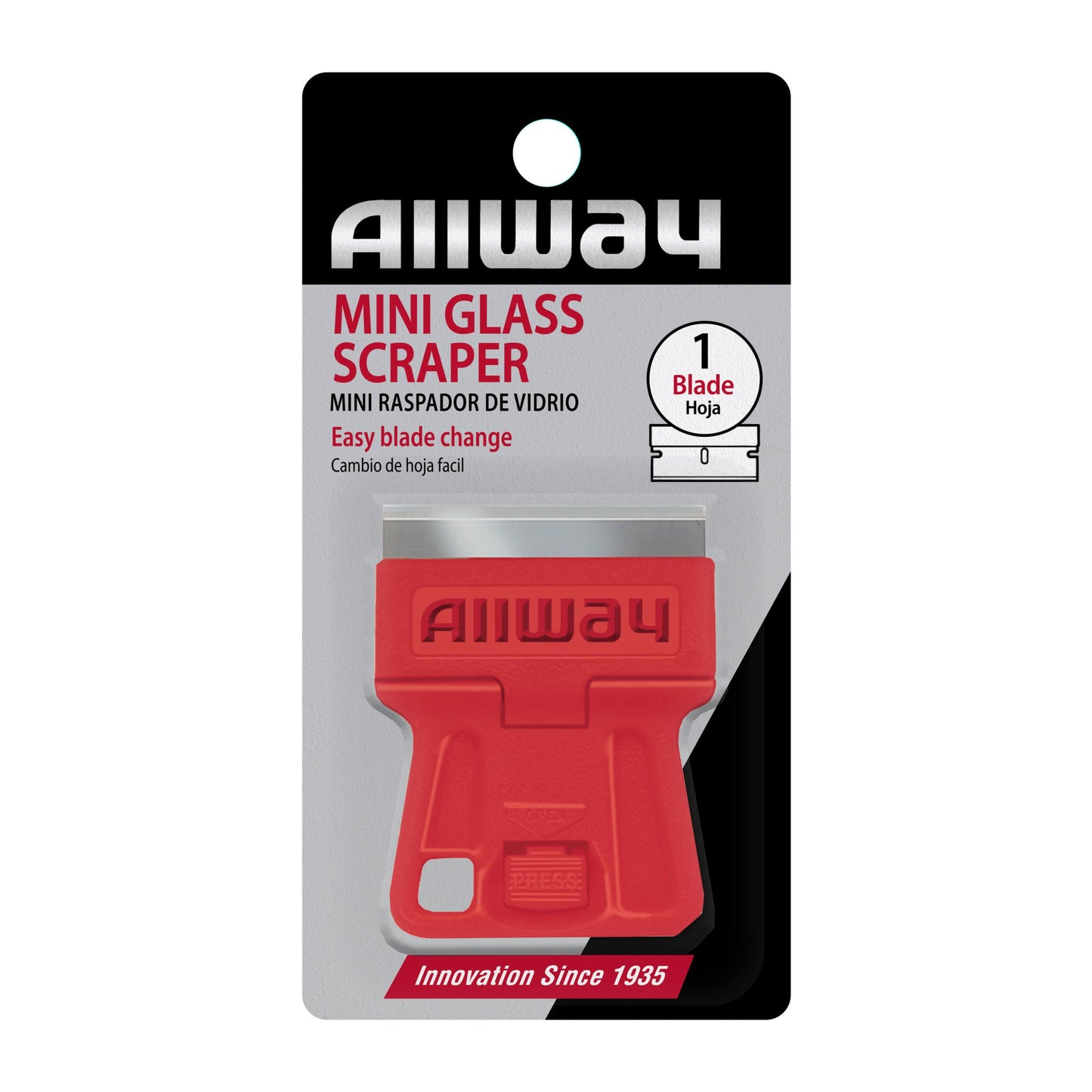 Single Edge Mini Scraper, Plastic