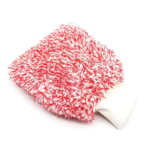 11 X 8 MICRO FIBER WASH MITT RED/WHITE