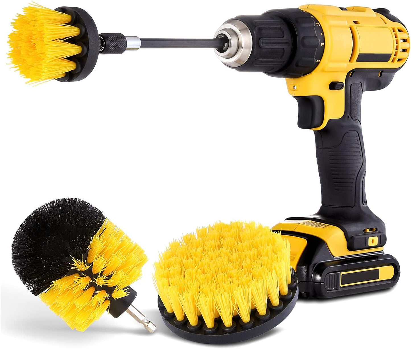 4PC YELLOW DRILLING CLEANING BRUSH